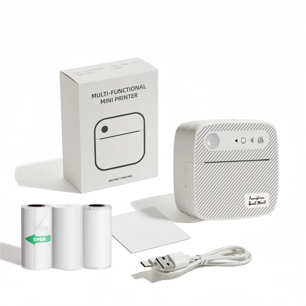 DOLEWA B3 Portable Mini Printers Wireless Bluetooth Inkless Sticker Maker Printer Tag Price Machine for Office School Kitchen